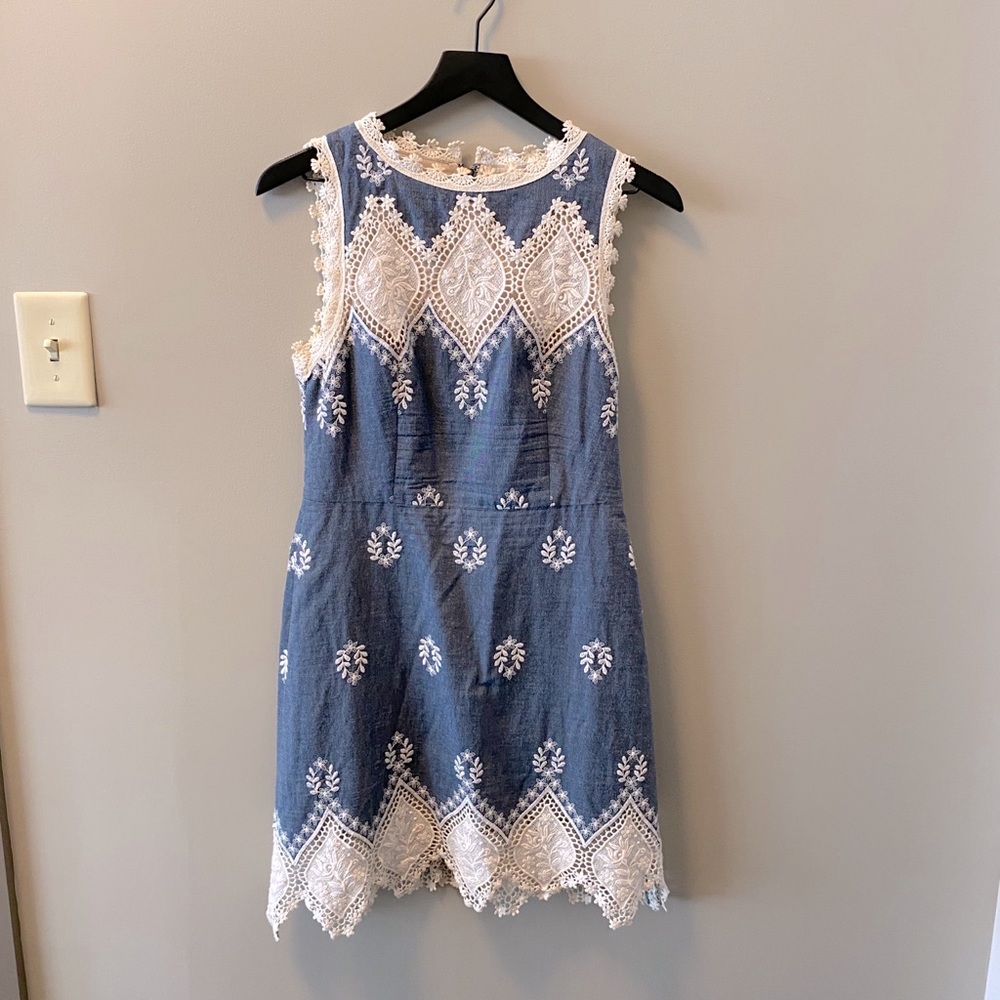 Alice + Olivia Chambray Mini Dress